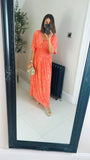 New Bali gold blossom maxi dress