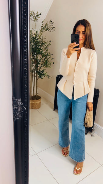 New Seren soft stretch peplum cardigan