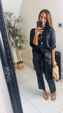 New Petra satin tie front blouse