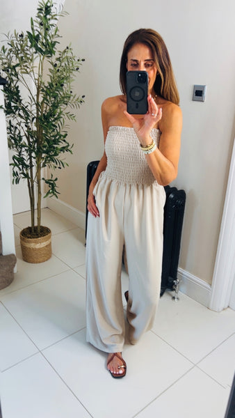 New Kitty shirred bandeau jumpsuit