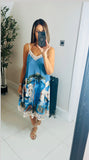 Sale last one Tuscany silky feel mid length dress