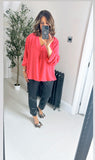 Leanne Chiffon V neck top