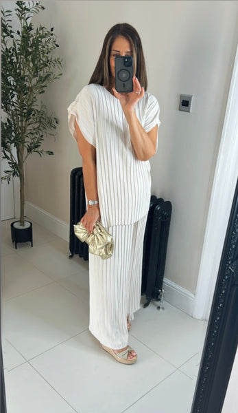 Hettie pleated 2 piece trouser set