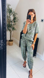 New Lulu bandana print 100% cotton barrel trousers coord