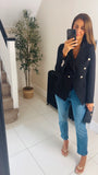 Vanessa gold button blazer jacket