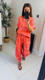 New Lulu bandana print 100% cotton barrel trousers coord