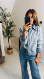 New Caro denim trim cardigan