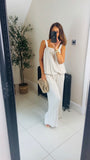 New Wren pleated trousers & vest coord set