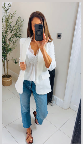 New Ruched sleeve blazer