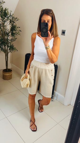 Aisha linen mix shorts