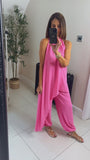 Pascale Asymmetrical halter neck trousers and top coord set