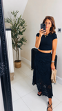 Raphael crochet maxi skirt