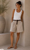 New Reeva smart pin tuck shorts
