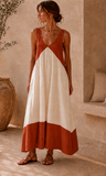 New Maya colour block Midaxi dress