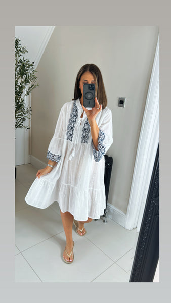 Mykonos Tiered Anglaise dress