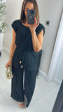 Belle pleated trouser set